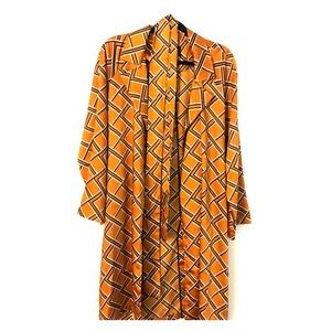 Silky orange/mustard cover up